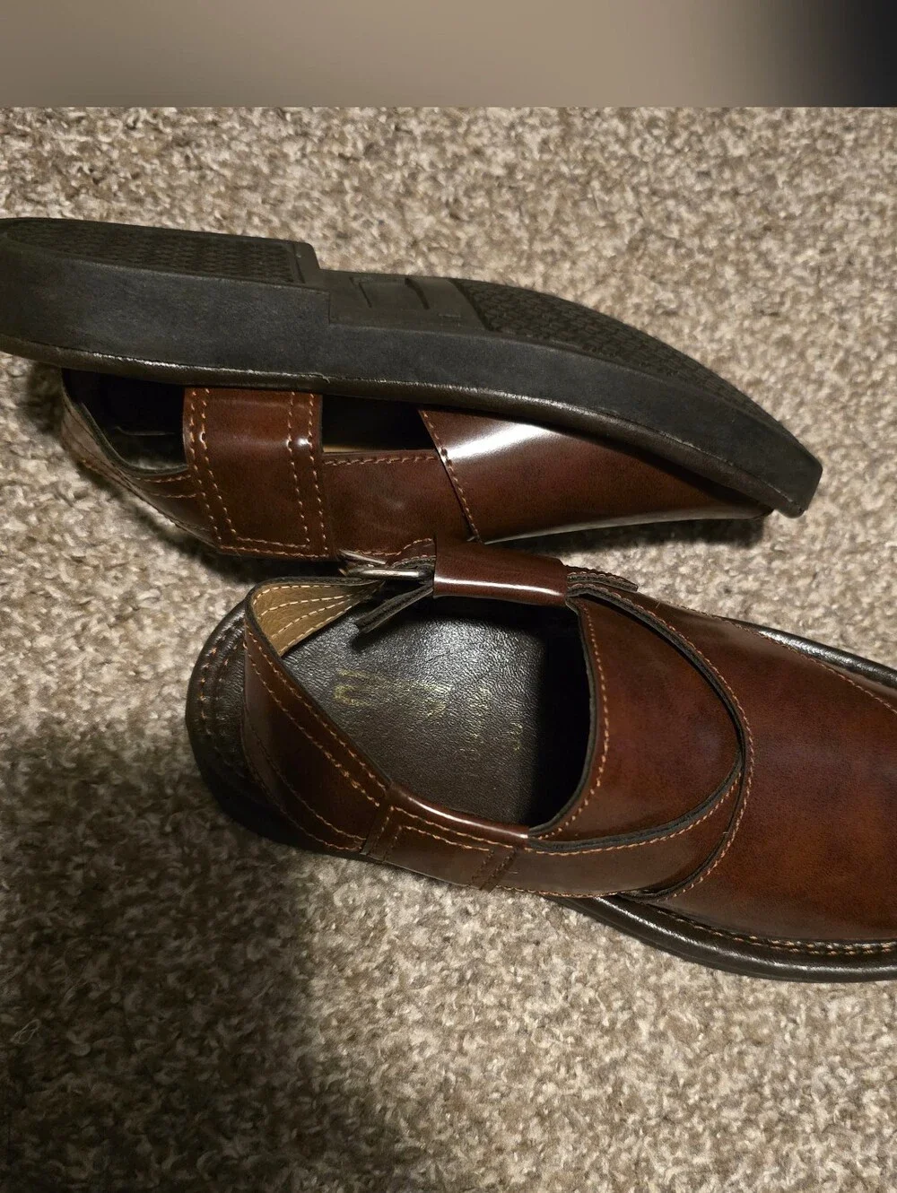 Peshawari Chapal In Brown Color For Kids Size 30, USA Size 13